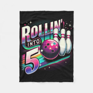 Bowling Geburtstag Rollin Into 5 Party 5. Geburtst Fleecedecke