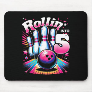 Bowling Geburtstag Rollin Into 5 Party 5. Geburtst Mousepad