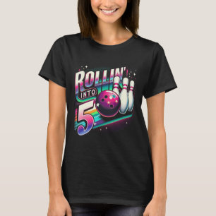 Bowling Geburtstag Rollin Into 5 Party 5. Geburtst T-Shirt
