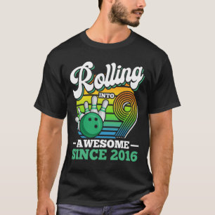 Bowling-Geburtstagsfeier rollt ins 9. Jahr, Junge  T-Shirt