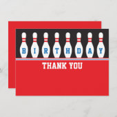 Bowling Geburtstagsparty danke (Vorne/Hinten)