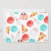 Bowling Geburtstagsparty Foto Einladung (Rückseite)