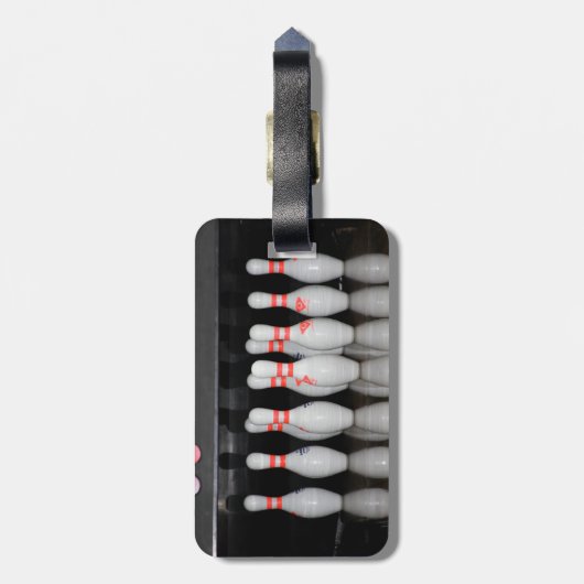 Bowling Gepäckmarke Gepäckanhänger (Rückseite vertikal)