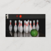 Bowling-Geschäftskarten Visitenkarte (Rückseite)
