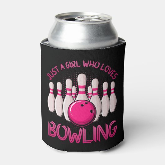 Bowling Geschenk für Mädchen Frauen Bowling Bowler Dosenkühler (Kanne Vorderseite)