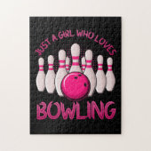 Bowling Geschenk für Mädchen Frauen Bowling Bowler Puzzle (Vertikal)
