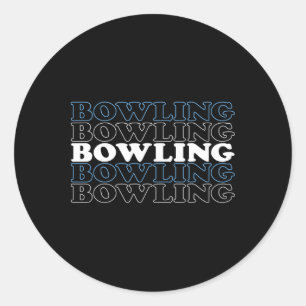 Bowling-Geschenk für Männer und Vater - Retro-Bowl Runder Aufkleber