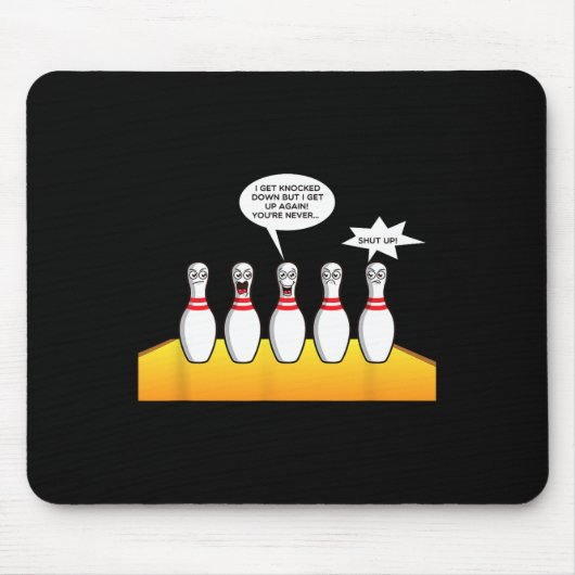 Bowling Geschenke für Männer Funny Bowler Designs Mousepad (Vorne)