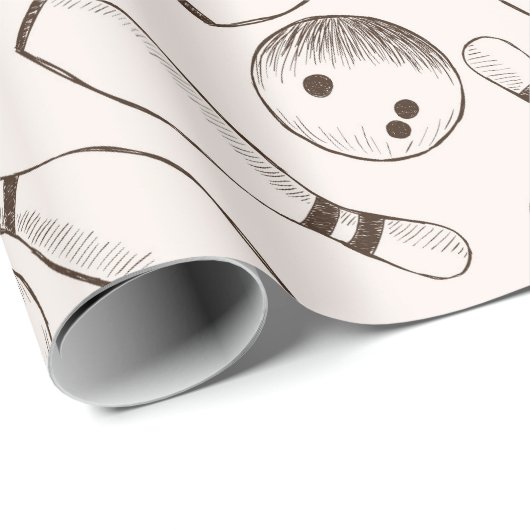 Bowling Geschenkpapier (Rolleneckpunkt)