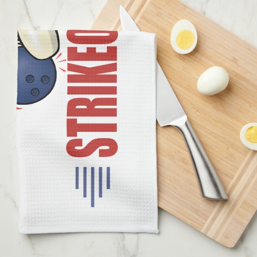 Bowling Geschirrtuch (Viertel Falte)