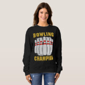 Bowling Gewinner Retro Bowling Bowler Sweatshirt (Vorne ganz)
