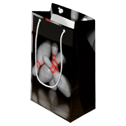 Bowling Gift Bag Kleine Geschenktüte (Vorderseite Schrägansicht)