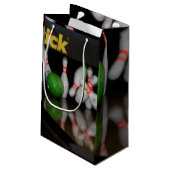 Bowling Gift Bag Kleine Geschenktüte (Rückseite Schrägansicht)