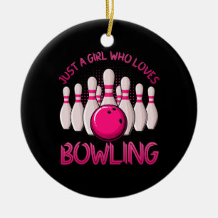 Bowling Gift for Girls Women Bowling Game Bowlers Keramik Ornament
