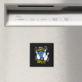 Bowling Gift Funny, der eine Split gibt Magnet (In Situ (Geschirrspüler))