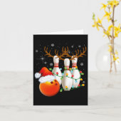 Bowling Gifts Christmas Bowling Weihnachtsmannmütz Karte (Gelbe Blume)