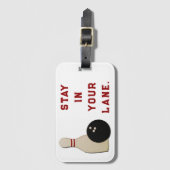 Bowling Gifts Gepäckanhänger (Vorderseite Vertikal)