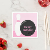 Bowling Girl Birthday Paper Napkins Serviette (Beispiel)