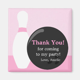 Bowling Girl Birthday Party Danke, Magnet