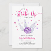 Bowling Girl Birthday Party | Spaß machen Einladung (Vorderseite)