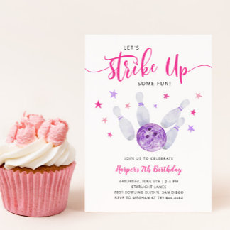 Bowling Girl Birthday Party | Spaß machen Einladung