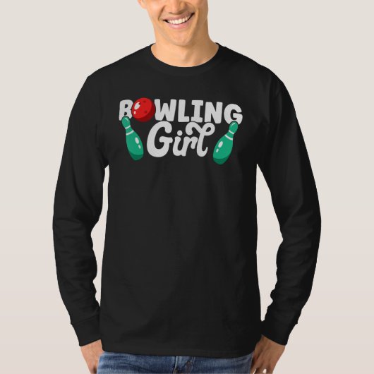 Bowling Girl Bowler Funny Bowling T-Shirt (Vorderseite)