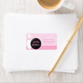 Bowling Girl Geburtstagsadresse Adressaufkleber (Insitu)