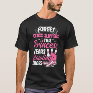 Bowling Girl Princess Button Bowler Strike Bowling T-Shirt