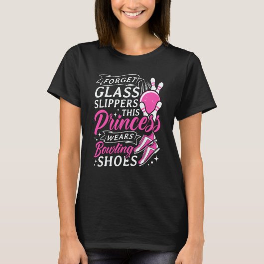 Bowling Girl Princess Pin Bowler Strike Bowling Te T-Shirt (Vorderseite)