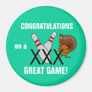 Bowling GlückwunGlückwunsch Magnet