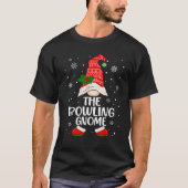 Bowling Gnome Funny Matching Family Christmas Paja T-Shirt (Vorderseite)