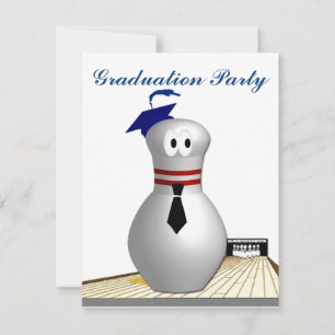 Bowling Graduation Party Einladung