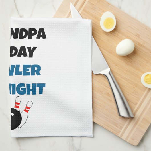 Bowling Grandpa Geschirrtuch (Viertel Falte)