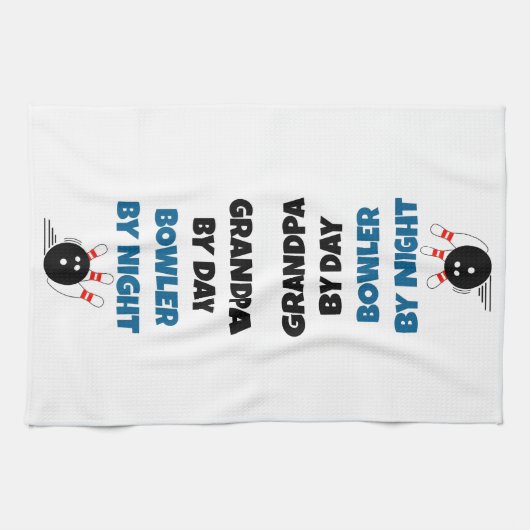 Bowling Grandpa Geschirrtuch (Horizontal)