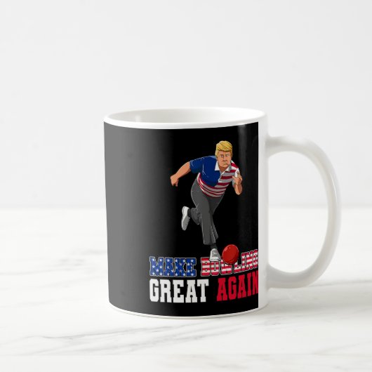 Bowling Great Again - Funny Trump Bowling Accessor Kaffeetasse (Rechts)