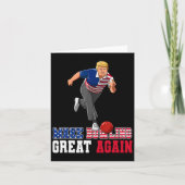 Bowling Great Again - Funny Trump Bowling Accessor Karte (Vorderseite)