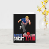 Bowling Great Again - Funny Trump Bowling Accessor Karte (Gelbe Blume)