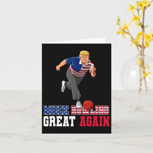Bowling Great Again - Funny Trump Bowling Accessor Karte (Gelbe Blume)