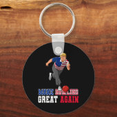 Bowling Great Again - Funny Trump Bowling Accessor Schlüsselanhänger (Vorderseite)