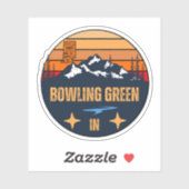 Bowling Green, Indiana Aufkleber (Blatt)
