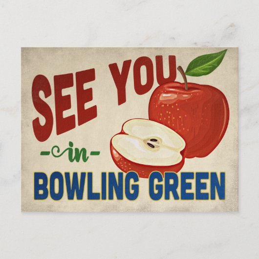 Bowling Green Kentucky Apple - Vintage Travel Postkarte (Vorderseite)