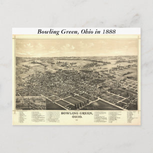 Bowling Green Ohio 1888 Karte