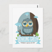 Bowling Green Owl Postkarte (Vorne/Hinten)