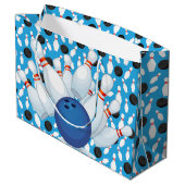 Bowling Große Geschenktüte (Rückseite Schrägansicht)