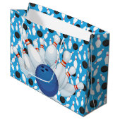 Bowling Große Geschenktüte (Vorderseite Schrägansicht)