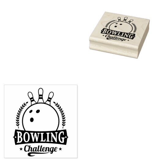 Bowling Gummistempel (Stempel)