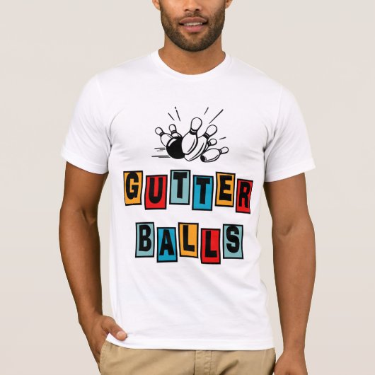 Bowling-Gutterbälle T-Shirt (Vorderseite)