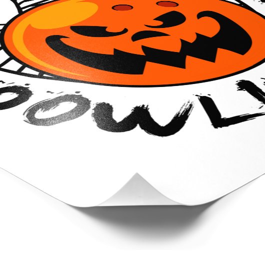 Bowling Halloween Bowler Happy Bowlingween Fotodruck (Ecke)