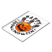 Bowling Halloween Bowler Happy Bowlingween Notizblock (Linke Seite)