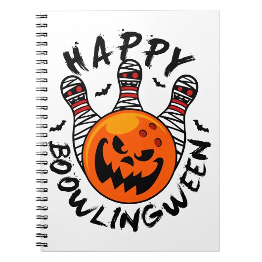 Bowling Halloween Bowler Happy Bowlingween Notizblock (Vorderseite)